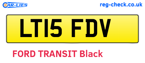 LT15FDV are the vehicle registration plates.