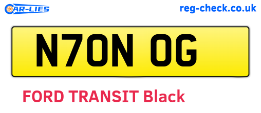 N70NOG are the vehicle registration plates.