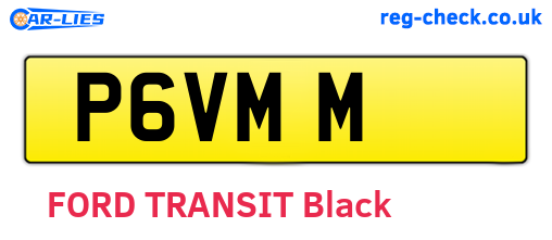 P6VMM are the vehicle registration plates.