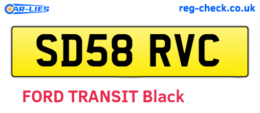 SD58RVC are the vehicle registration plates.
