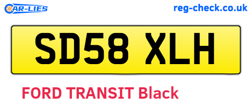 SD58XLH are the vehicle registration plates.