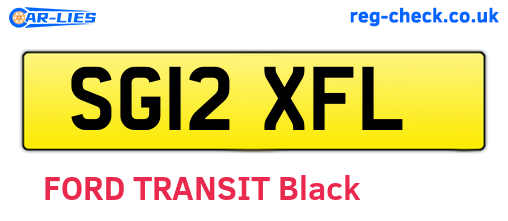 SG12XFL are the vehicle registration plates.