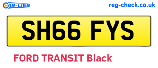 SH66FYS are the vehicle registration plates.