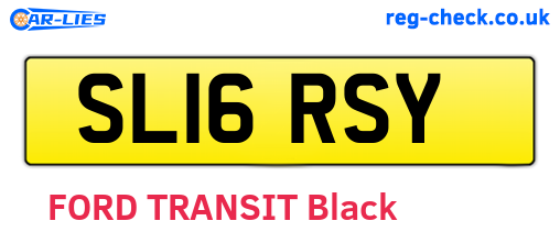 SL16RSY are the vehicle registration plates.