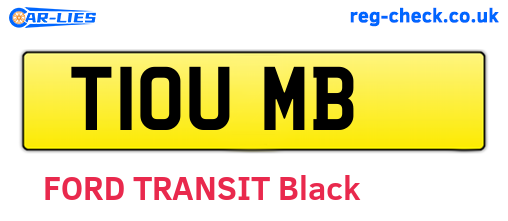 T10UMB are the vehicle registration plates.