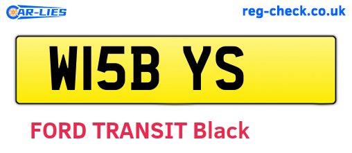 W15BYS are the vehicle registration plates.