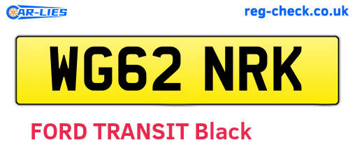 WG62NRK are the vehicle registration plates.