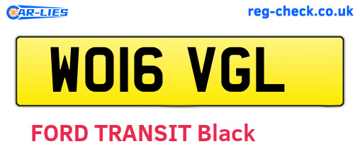 WO16VGL are the vehicle registration plates.