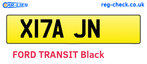 X17AJN are the vehicle registration plates.