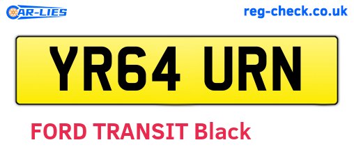 YR64URN are the vehicle registration plates.
