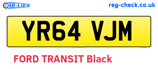 YR64VJM are the vehicle registration plates.