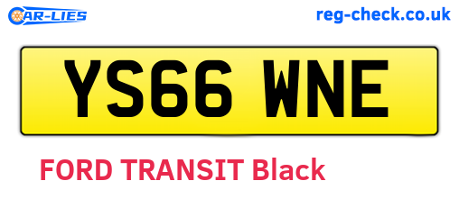 YS66WNE are the vehicle registration plates.