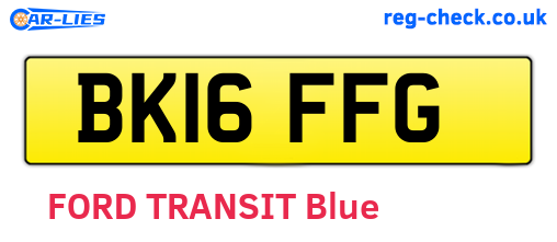 BK16FFG are the vehicle registration plates.