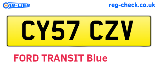 CY57CZV are the vehicle registration plates.