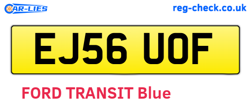 EJ56UOF are the vehicle registration plates.