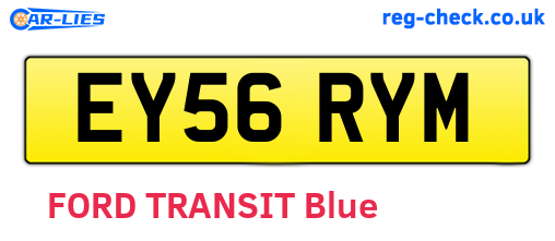 EY56RYM are the vehicle registration plates.