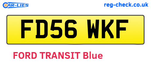 FD56WKF are the vehicle registration plates.