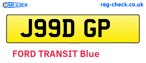 J99DGP are the vehicle registration plates.
