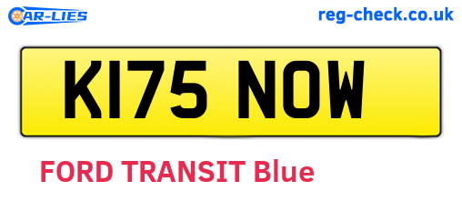 K175NOW are the vehicle registration plates.