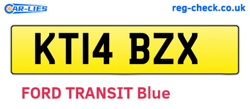 KT14BZX are the vehicle registration plates.