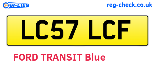 LC57LCF are the vehicle registration plates.