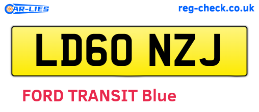 LD60NZJ are the vehicle registration plates.