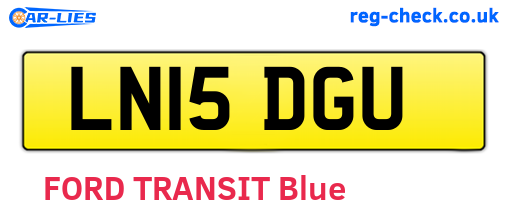 LN15DGU are the vehicle registration plates.