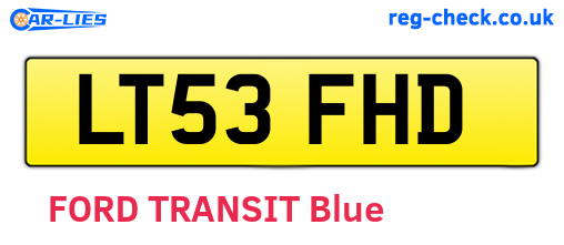 LT53FHD are the vehicle registration plates.