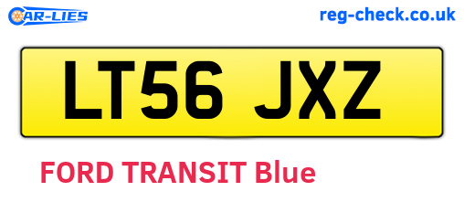 LT56JXZ are the vehicle registration plates.