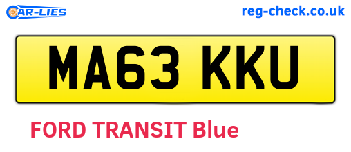 MA63KKU are the vehicle registration plates.