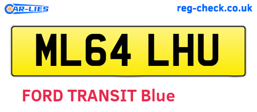 ML64LHU are the vehicle registration plates.