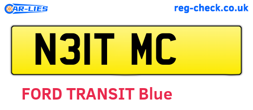 N31TMC are the vehicle registration plates.
