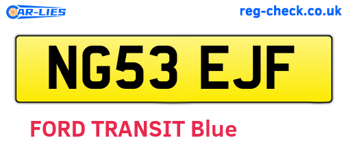 NG53EJF are the vehicle registration plates.