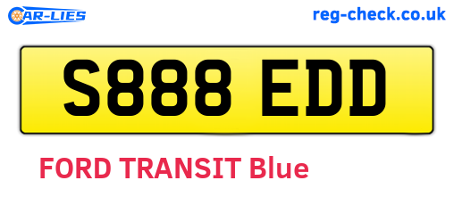 S888EDD are the vehicle registration plates.