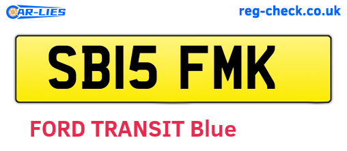 SB15FMK are the vehicle registration plates.