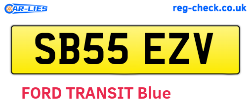 SB55EZV are the vehicle registration plates.