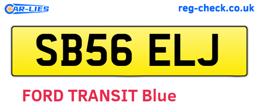 SB56ELJ are the vehicle registration plates.