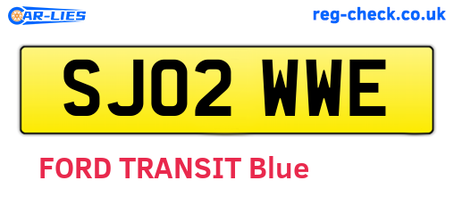 SJ02WWE are the vehicle registration plates.