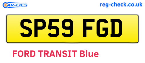 SP59FGD are the vehicle registration plates.