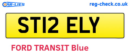 ST12ELY are the vehicle registration plates.