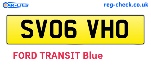 SV06VHO are the vehicle registration plates.