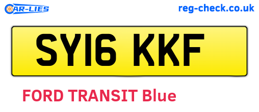 SY16KKF are the vehicle registration plates.