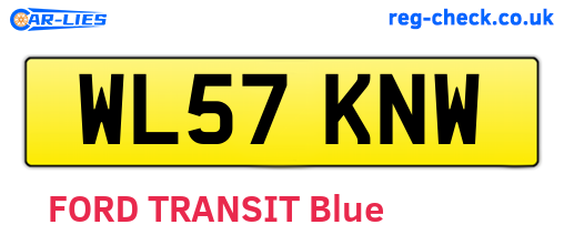 WL57KNW are the vehicle registration plates.