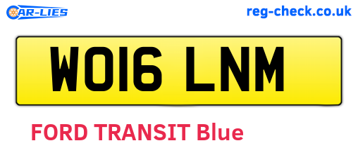 WO16LNM are the vehicle registration plates.