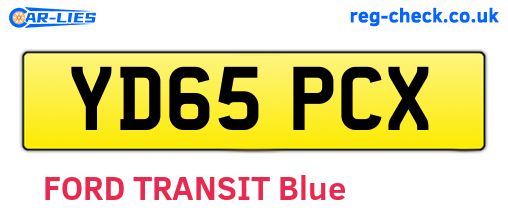 YD65PCX are the vehicle registration plates.