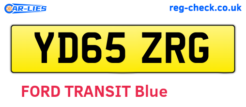 YD65ZRG are the vehicle registration plates.