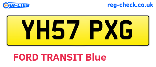 YH57PXG are the vehicle registration plates.