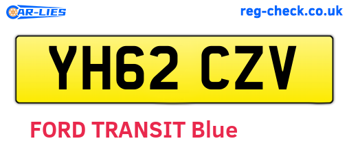 YH62CZV are the vehicle registration plates.
