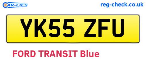 YK55ZFU are the vehicle registration plates.
