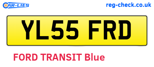 YL55FRD are the vehicle registration plates.